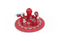 0.55mm PVC Tarpaulin Pink Inflatable Combos Octopus Playground CE EN71 EN14960
