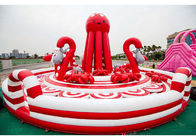 0.55mm PVC Tarpaulin Pink Inflatable Combos Octopus Playground CE EN71 EN14960